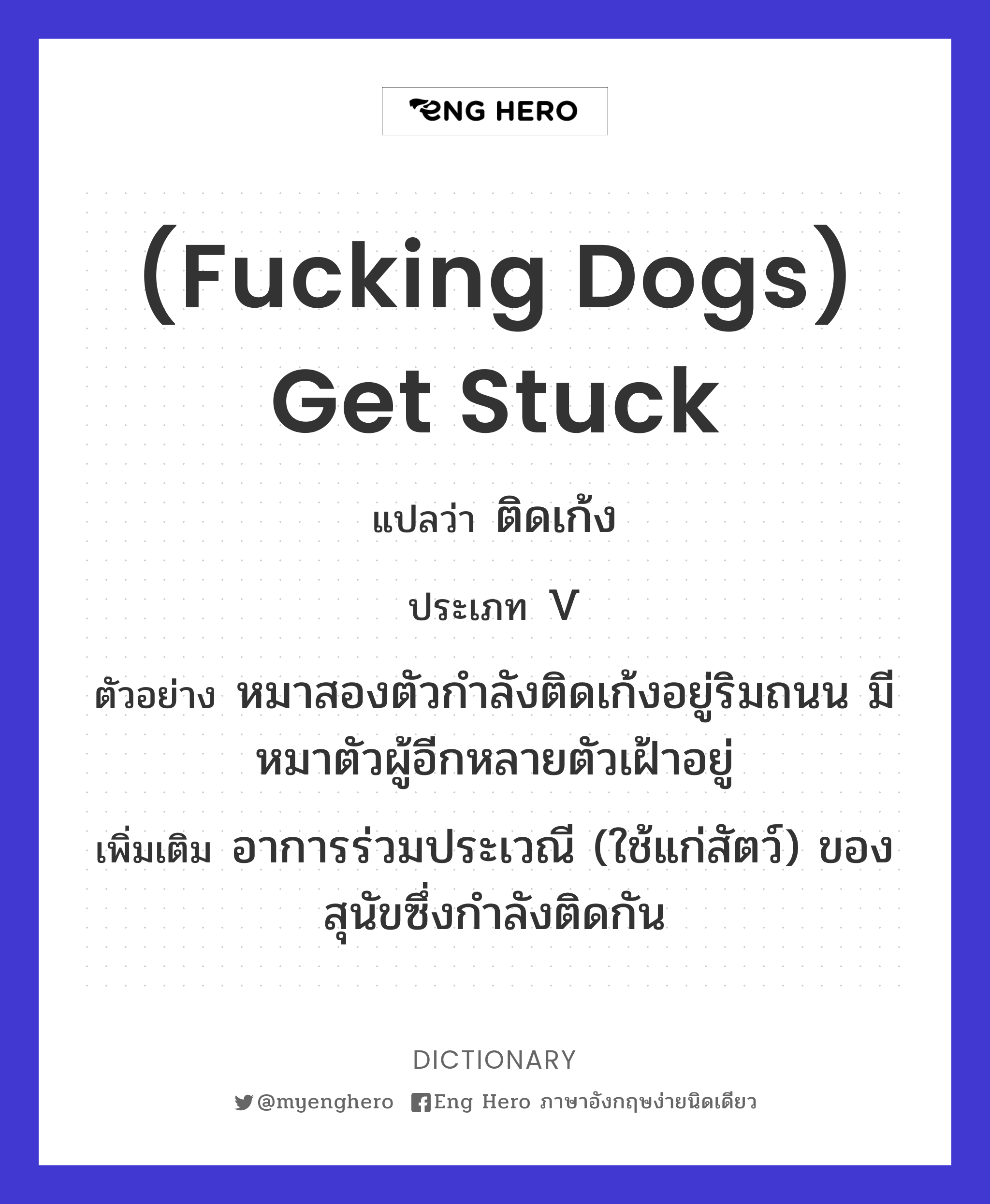(fucking dogs) get stuck