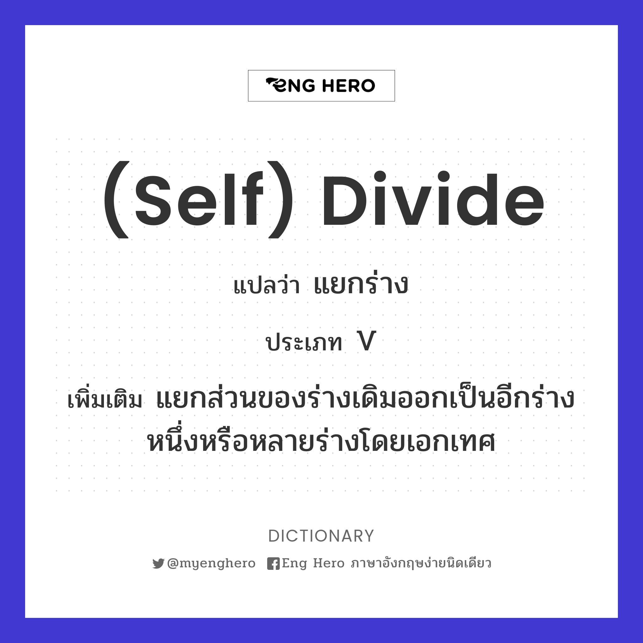 (self) divide
