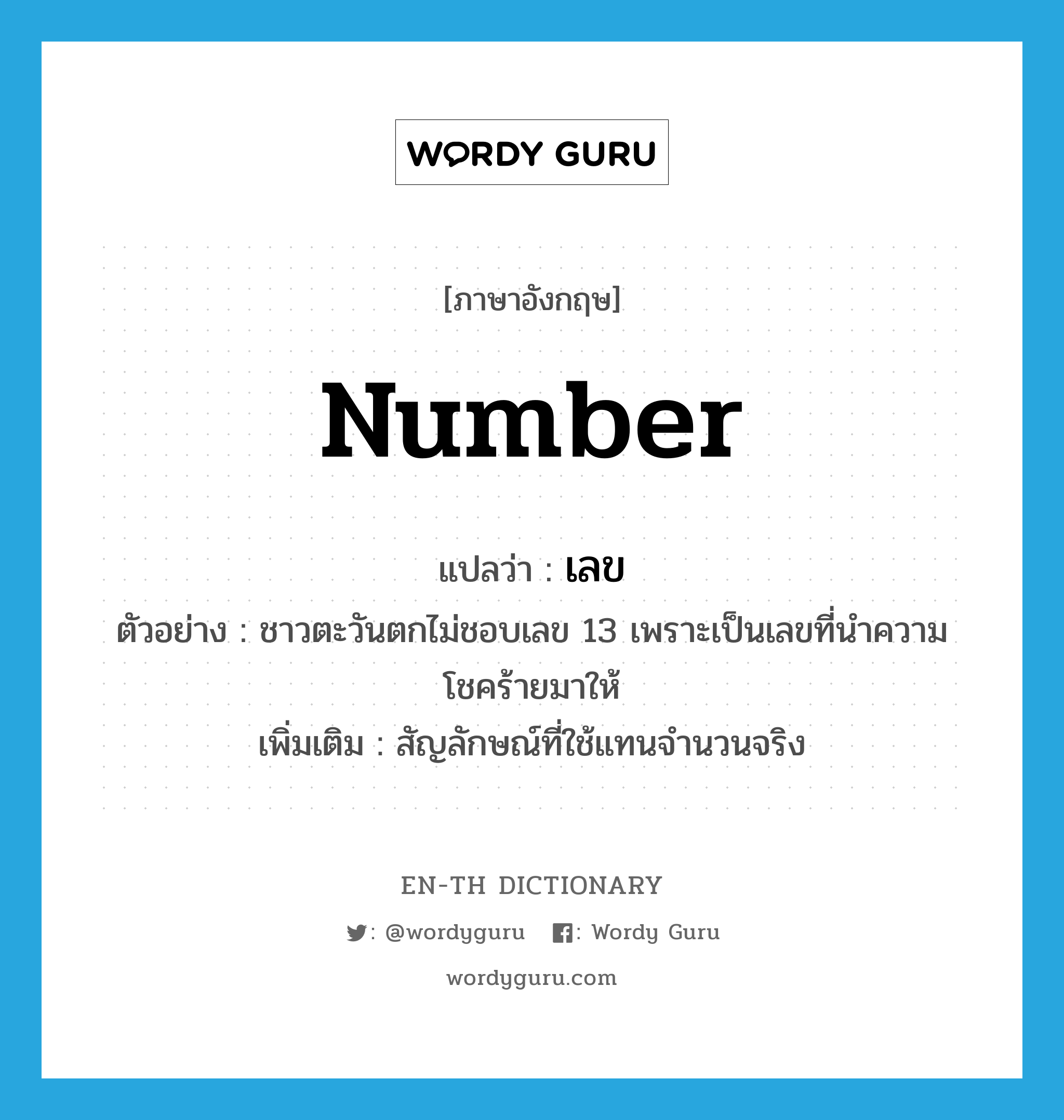 Number แปลว่า? | Wordy Guru
