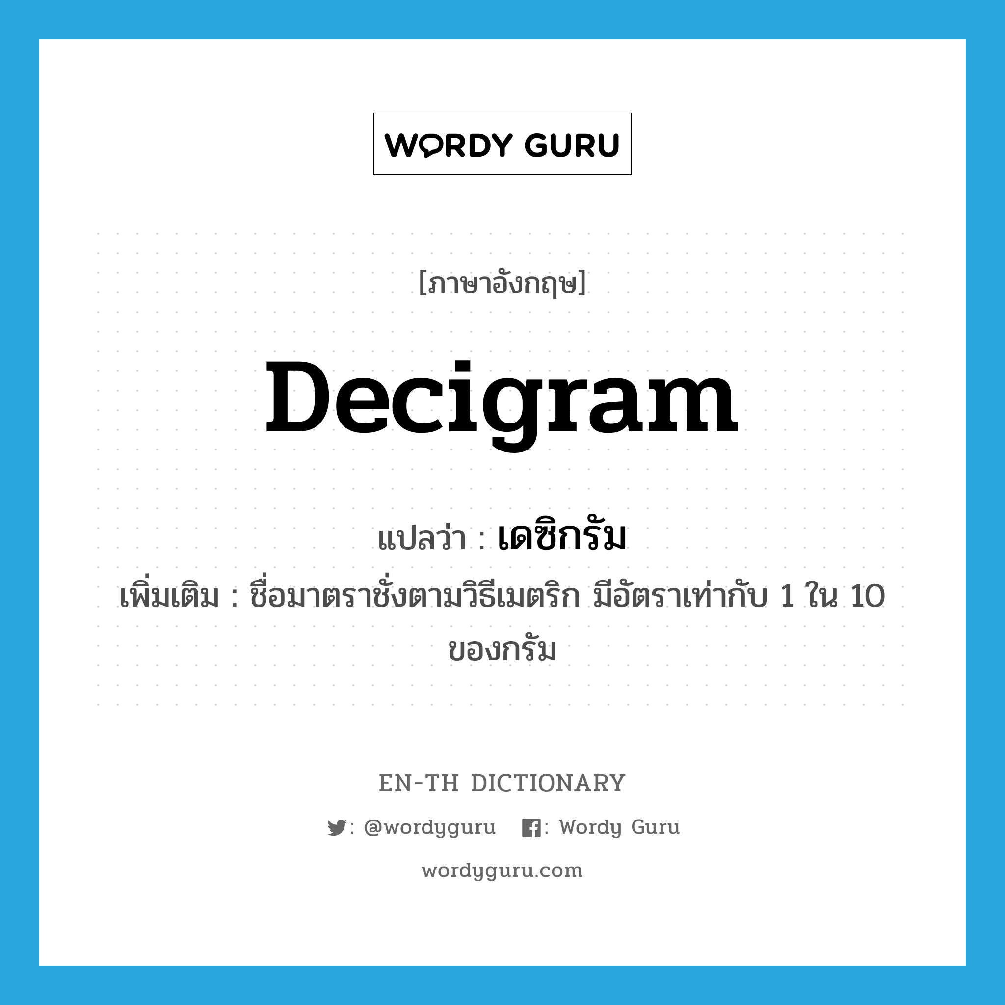 decigram