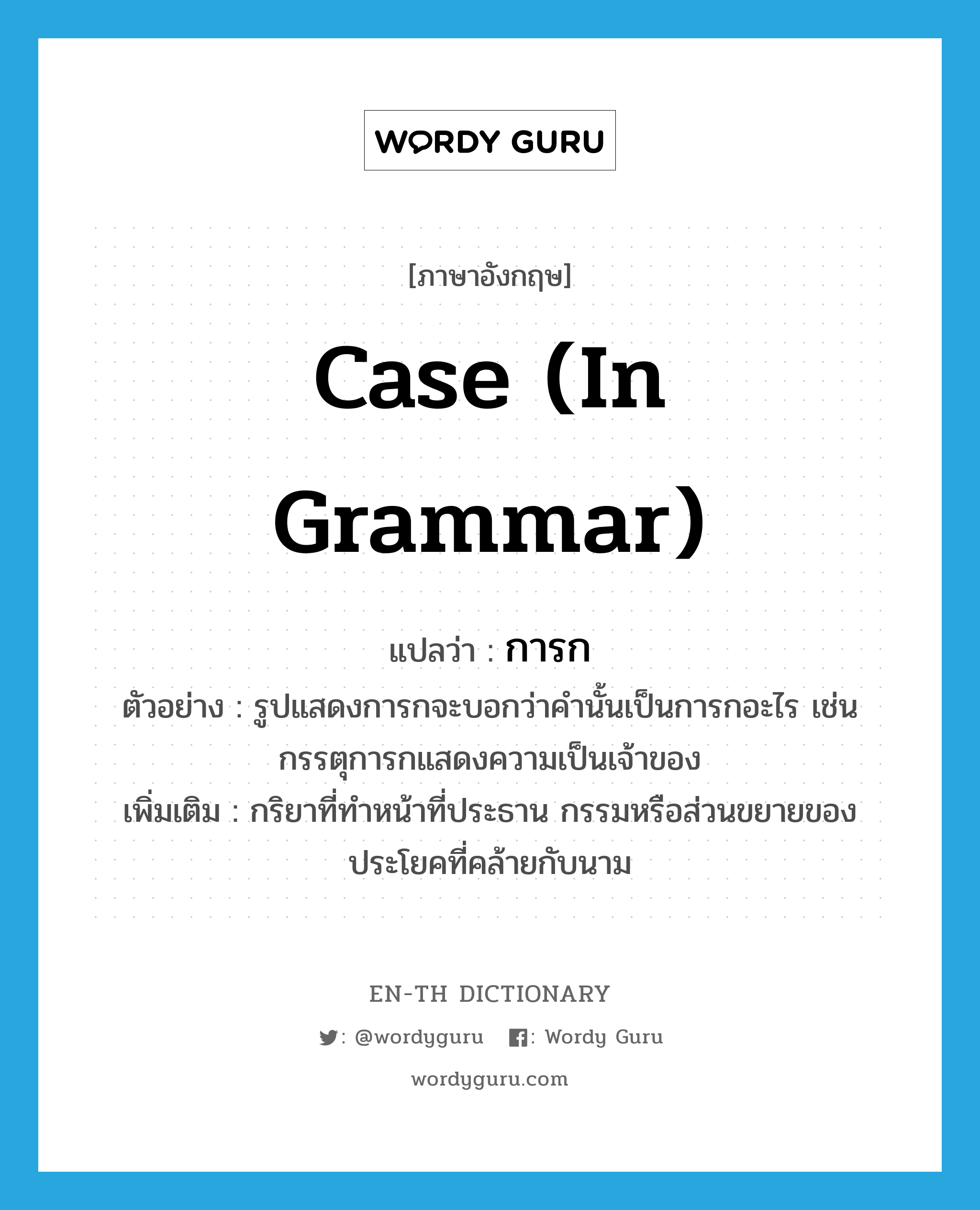 Case (In Grammar) แปลว่า? | Wordy Guru