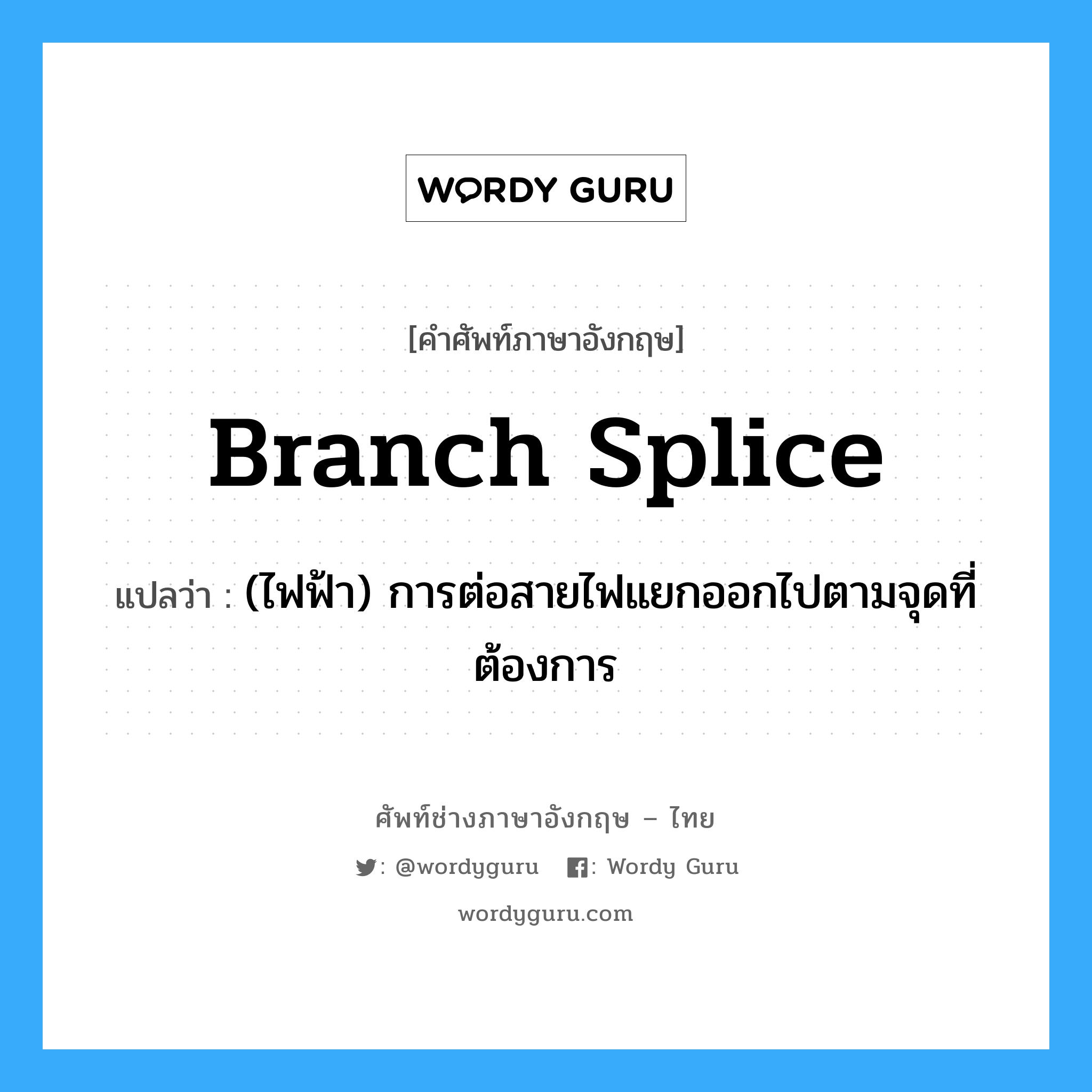 Branch Splice แปลว่า? | Wordy Guru